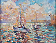 "Вечер в севастопольской бухте" холст, масло. 2024г. Таран Анна